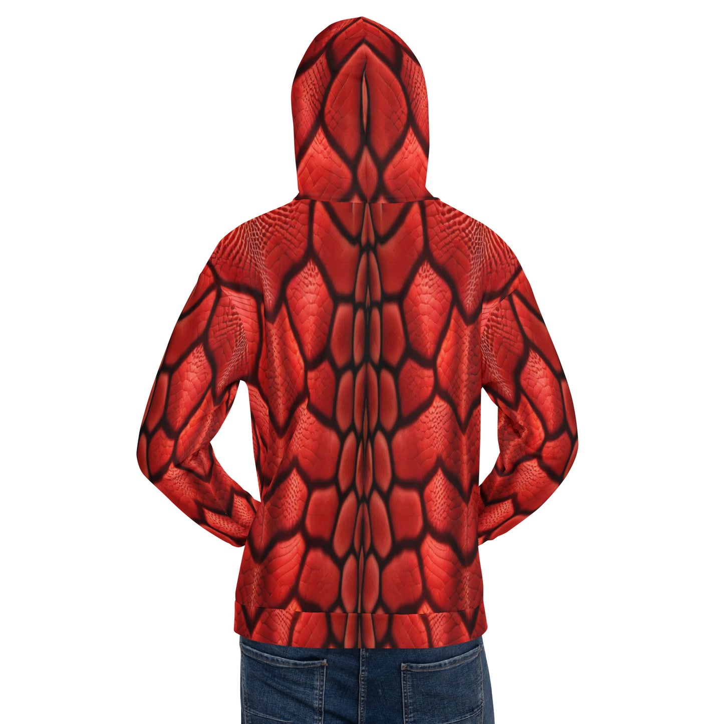 Red Dragon Scales Unisex Designer Hoodie