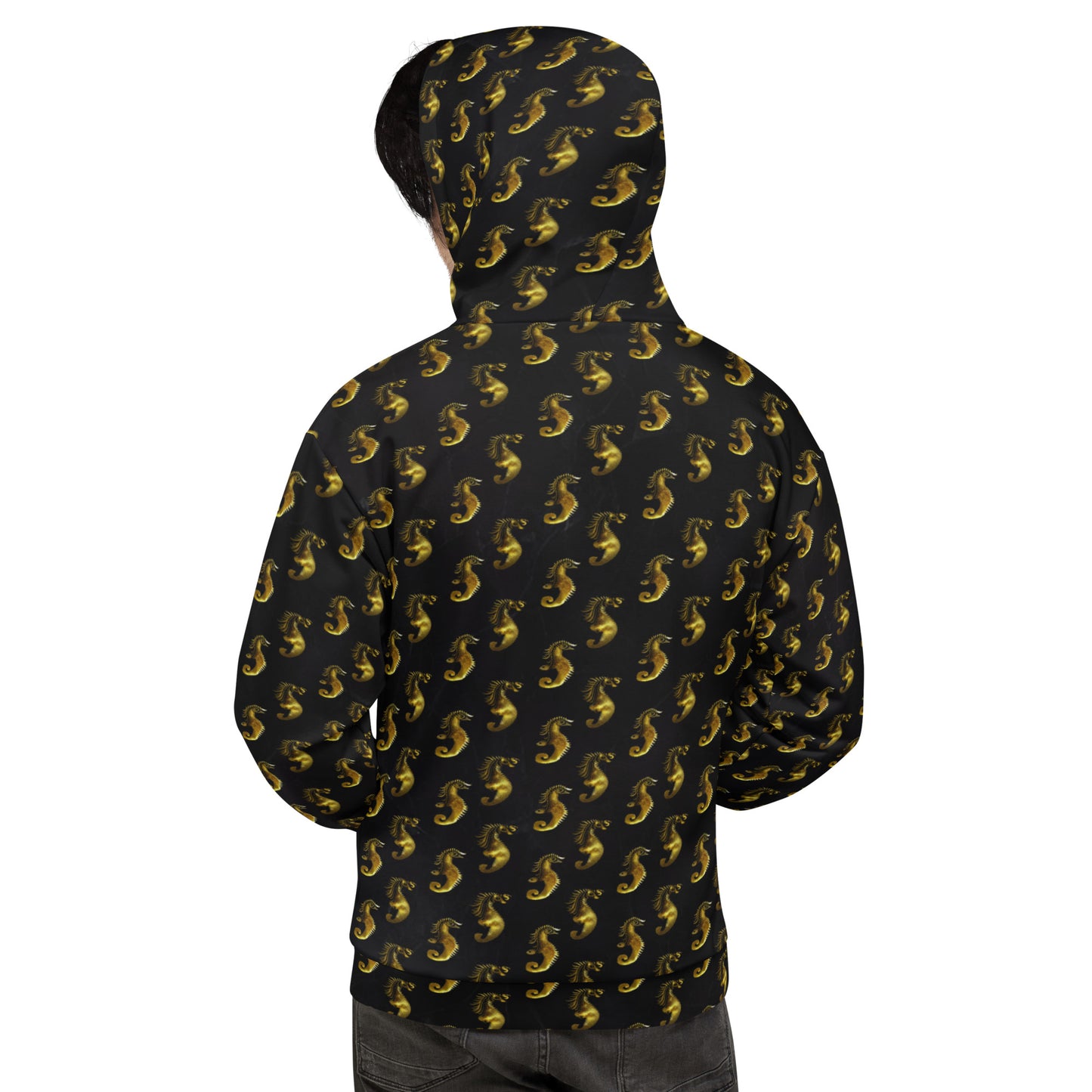 Gold Seahorse Unisex Designer Hoodie