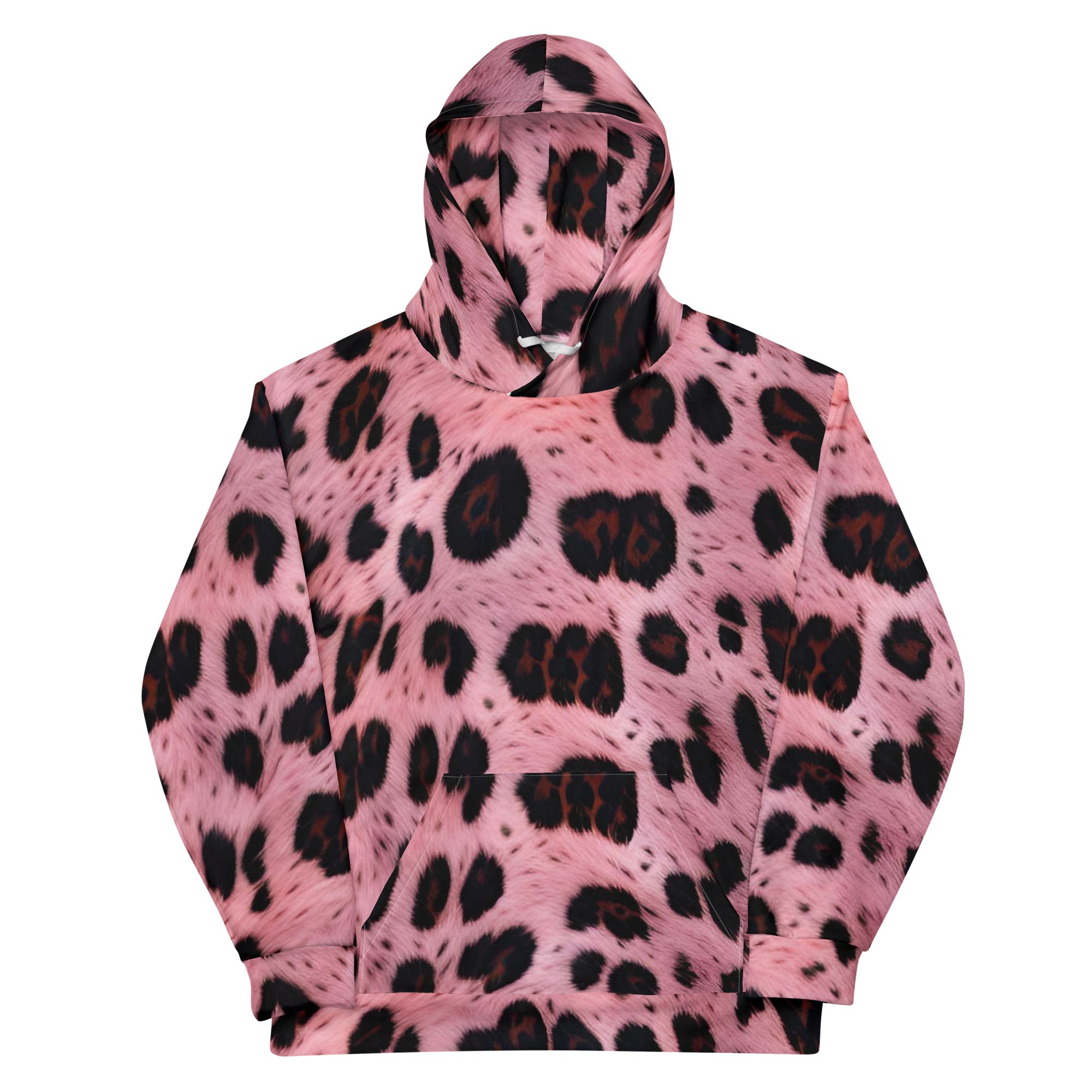 Pink leopard print clearance hoodie