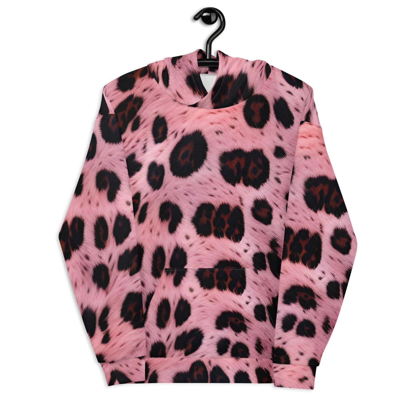 Pink Leopard Fur Unisex Designer Hoodie