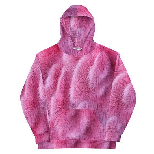 Fluffy Pink Fur Unisex Designer Hoodie