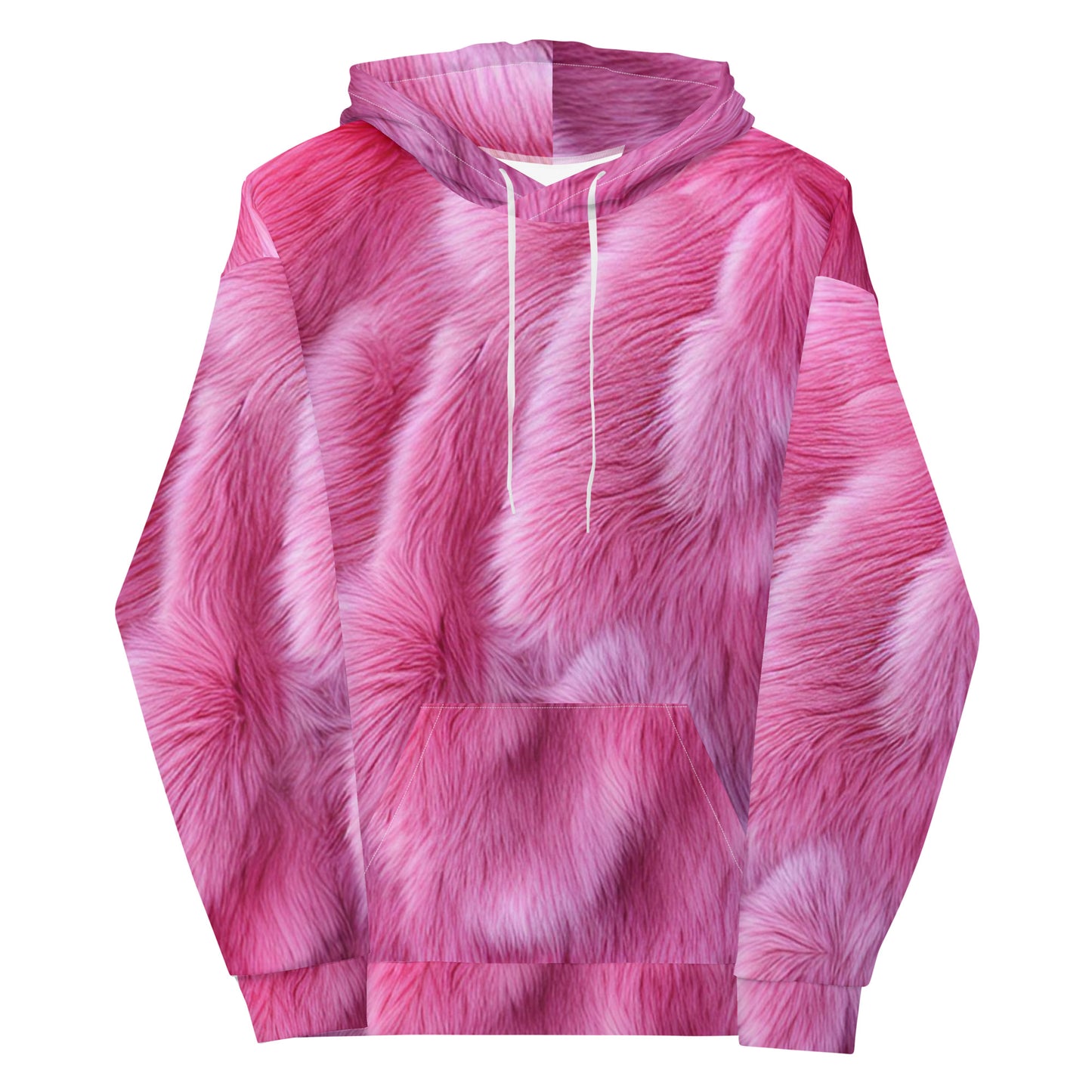 Fluffy Pink Fur Unisex Designer Hoodie