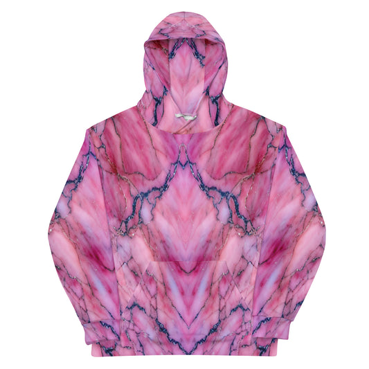 Pink Marble Unisex Designer Hoodie