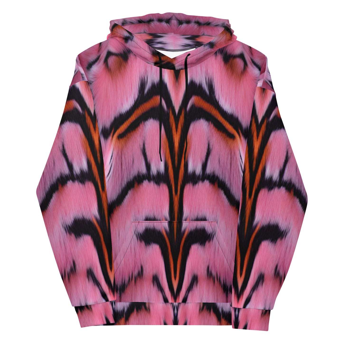 Pink Tiger Fur Unisex Designer Hoodie
