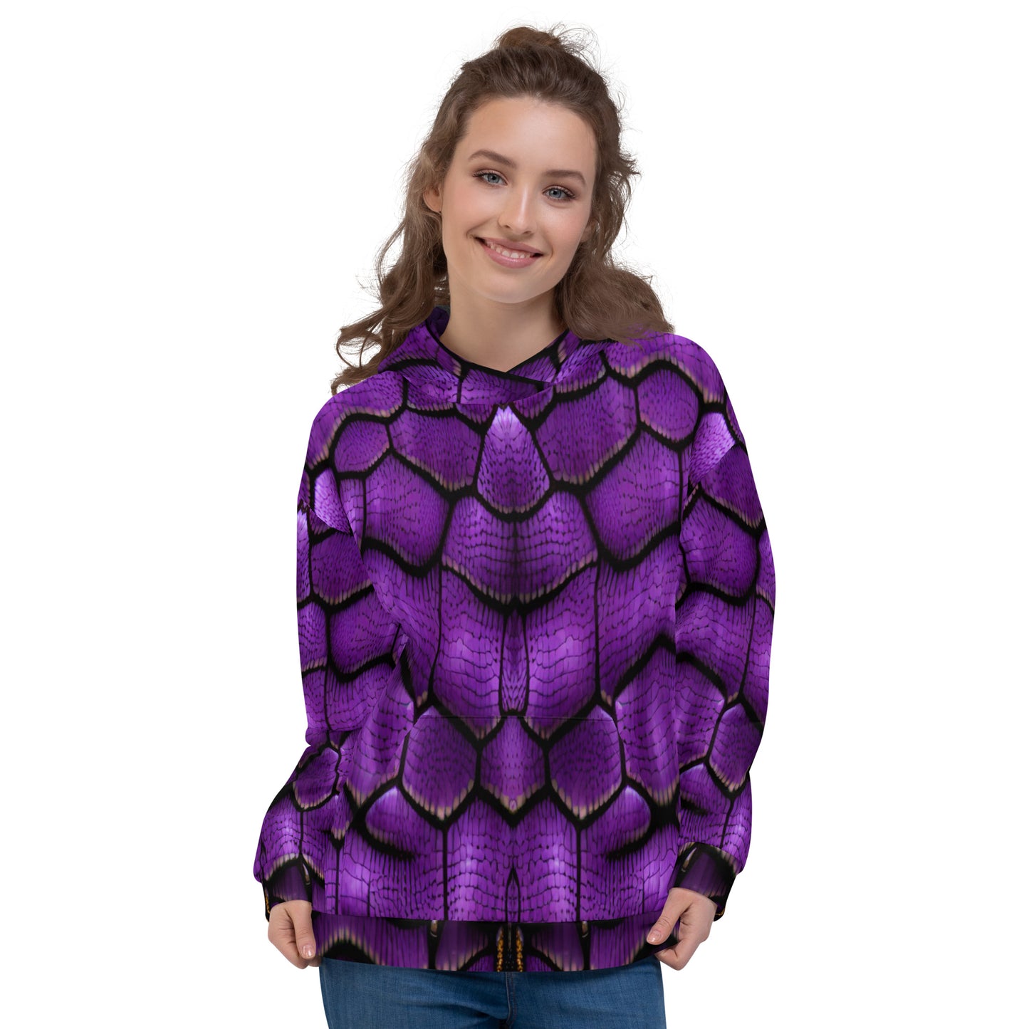 Purple Dragon Scales Unisex Designer Hoodie
