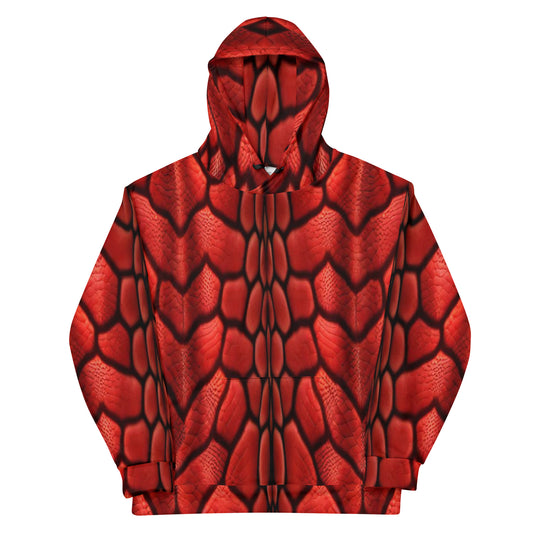 Red Dragon Scales Unisex Designer Hoodie