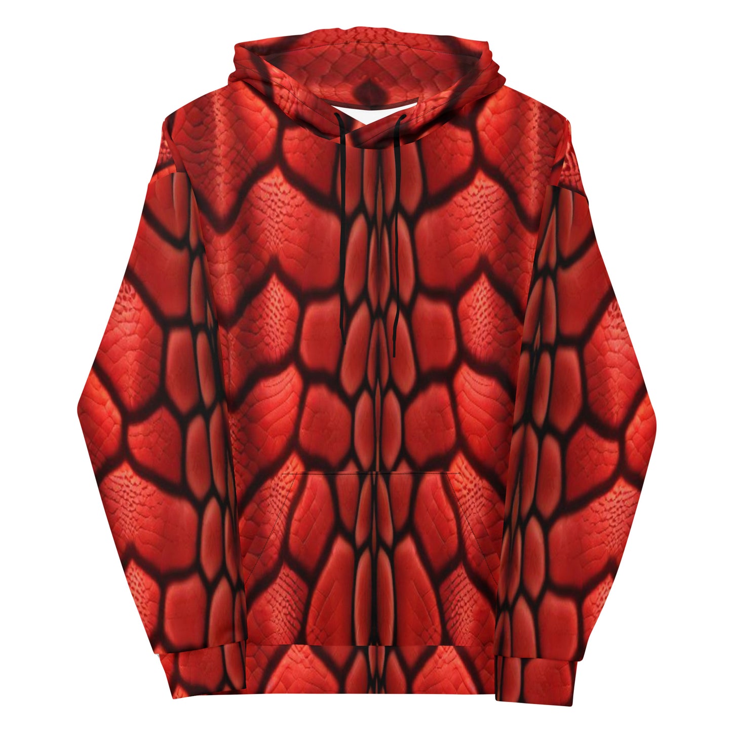 Red Dragon Scales Unisex Designer Hoodie