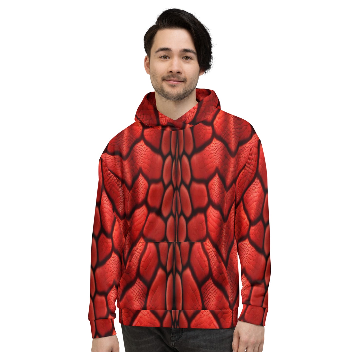 Red Dragon Scales Unisex Designer Hoodie