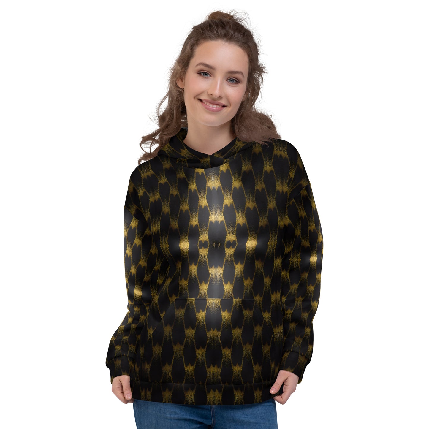 Exotic Gold Knots Unisex Designer Hoodie