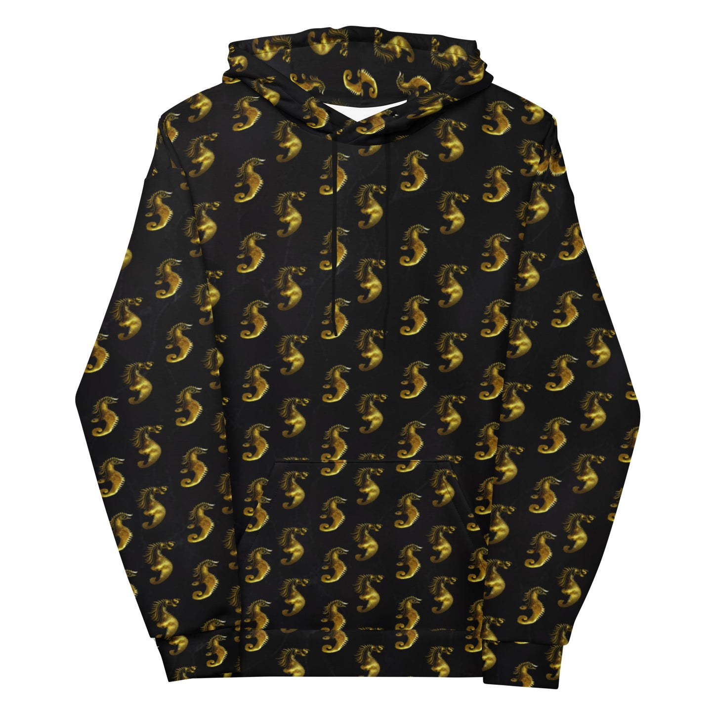 Gold Seahorse Unisex Designer Hoodie