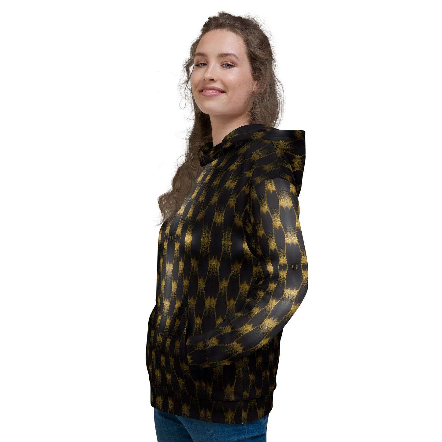 Exotic Gold Knots Unisex Designer Hoodie