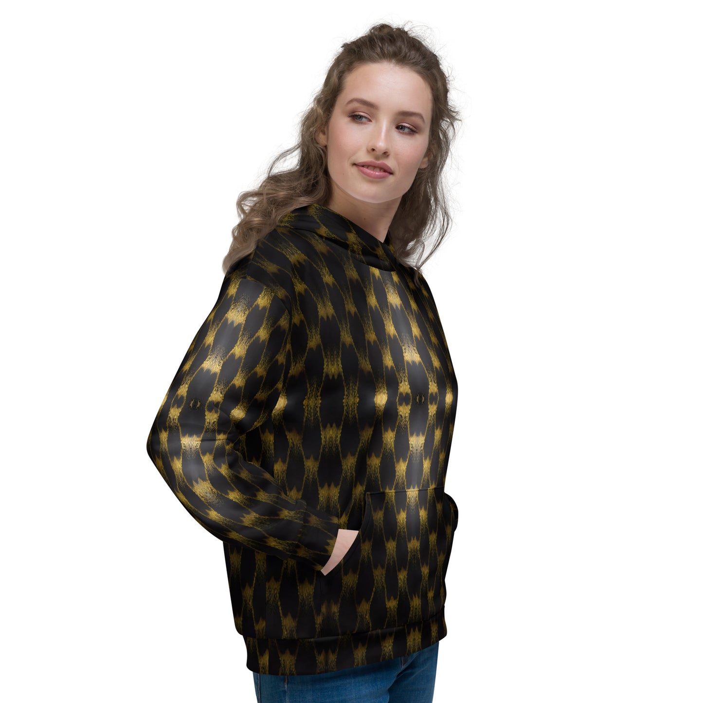 Exotic Gold Knots Unisex Designer Hoodie