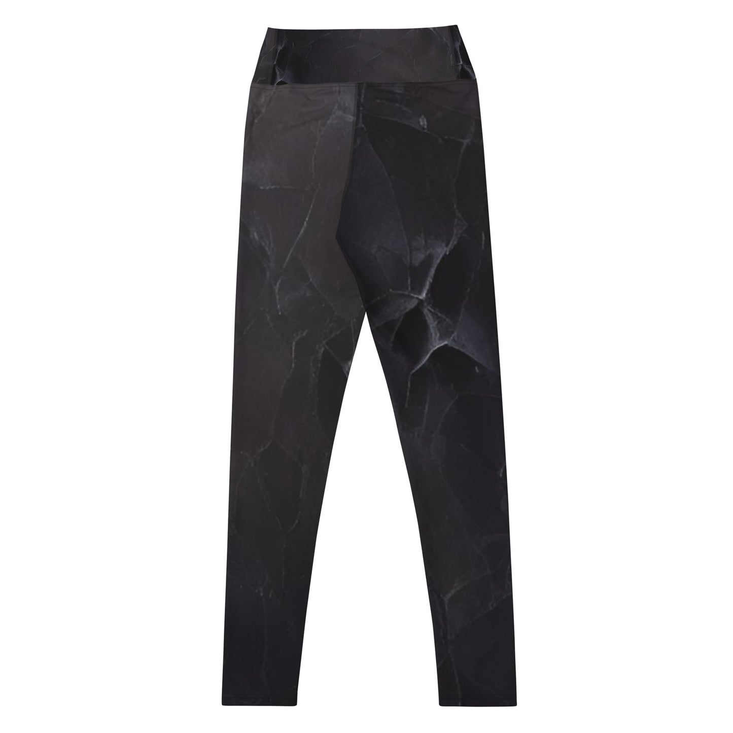 Black Slate Print Yoga Leggings For Women