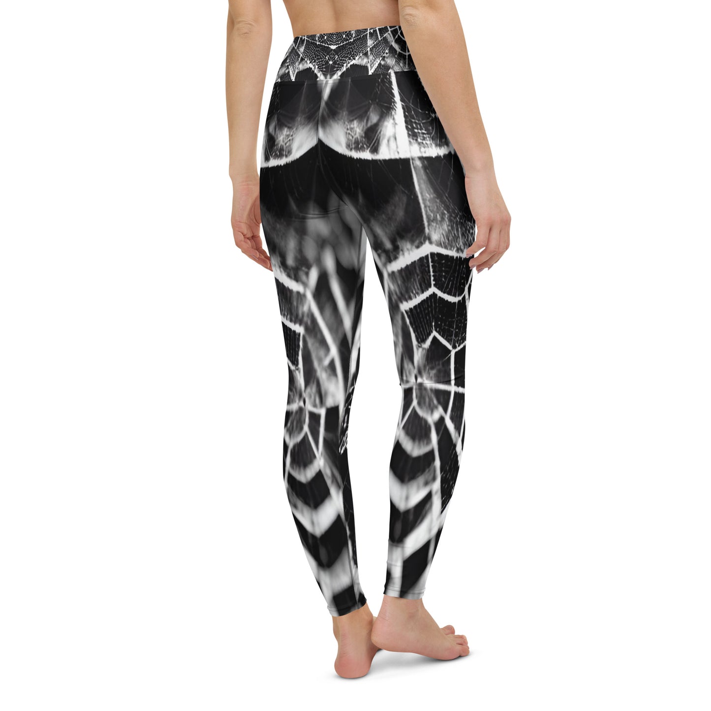 Spiderweb Printed Yoga Leggings For Women