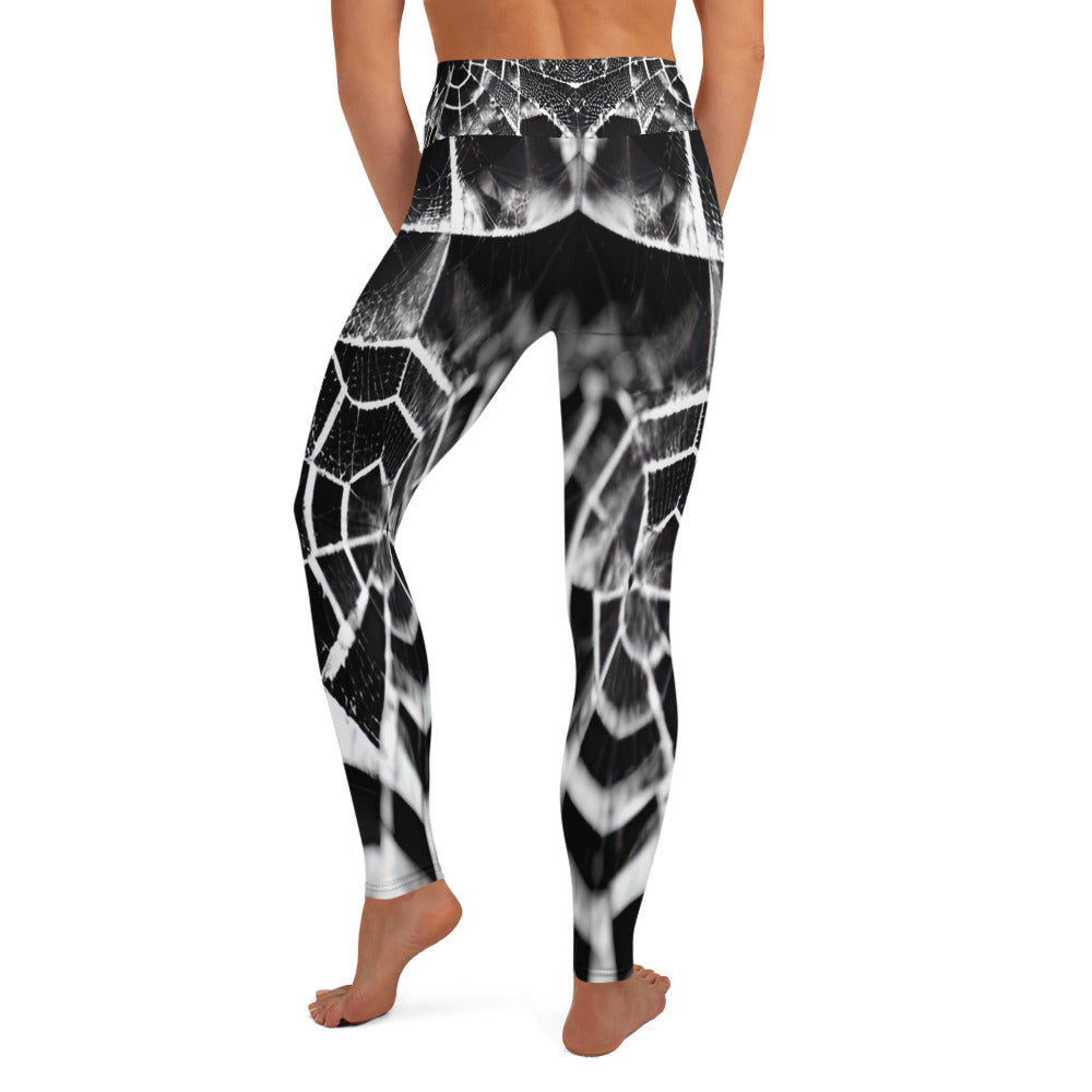 Spiderweb Printed Yoga Leggings For Women