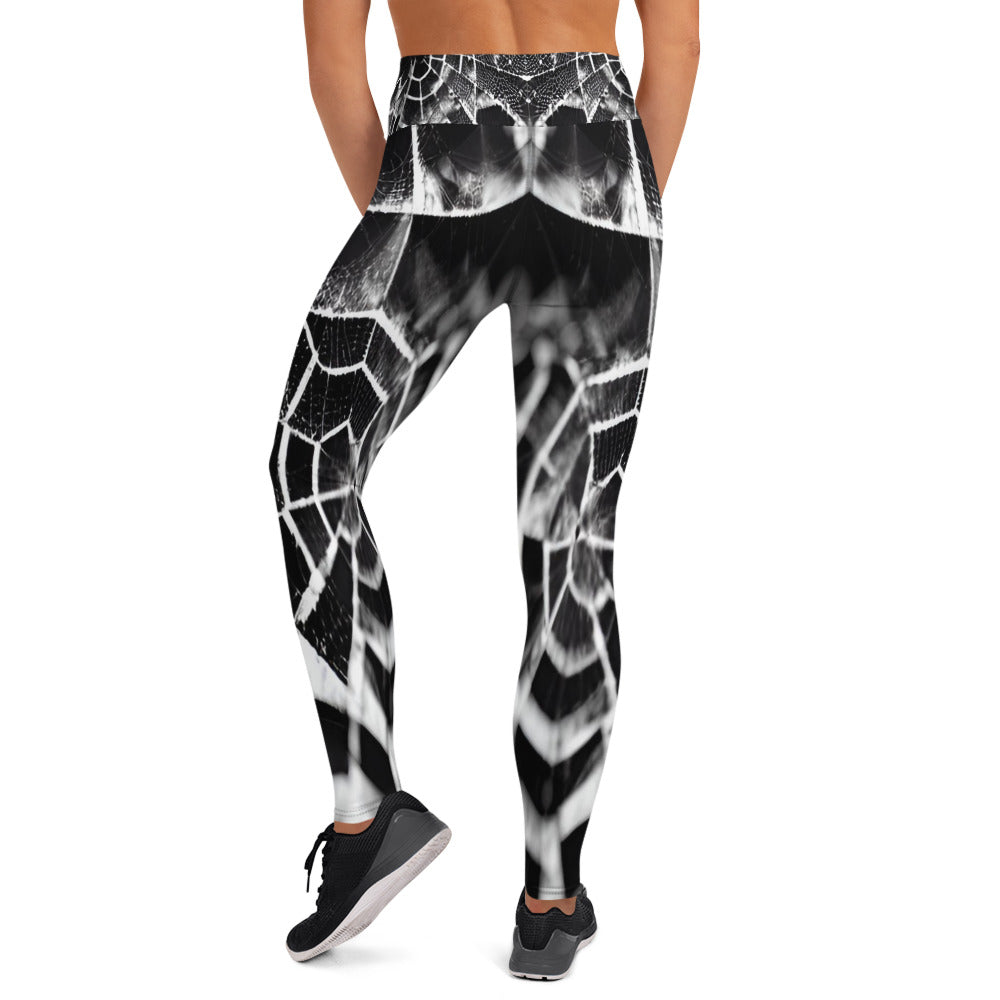 Spiderweb Printed Yoga Leggings For Women