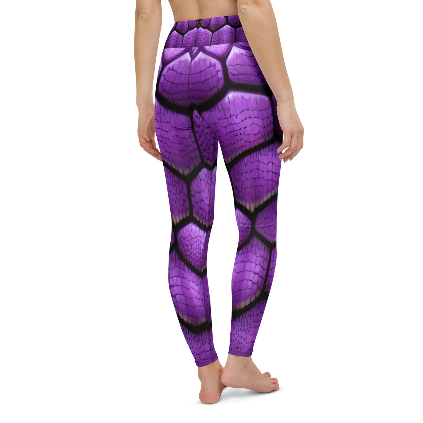 Purple Dragon Scales Custom Print Yoga Leggings