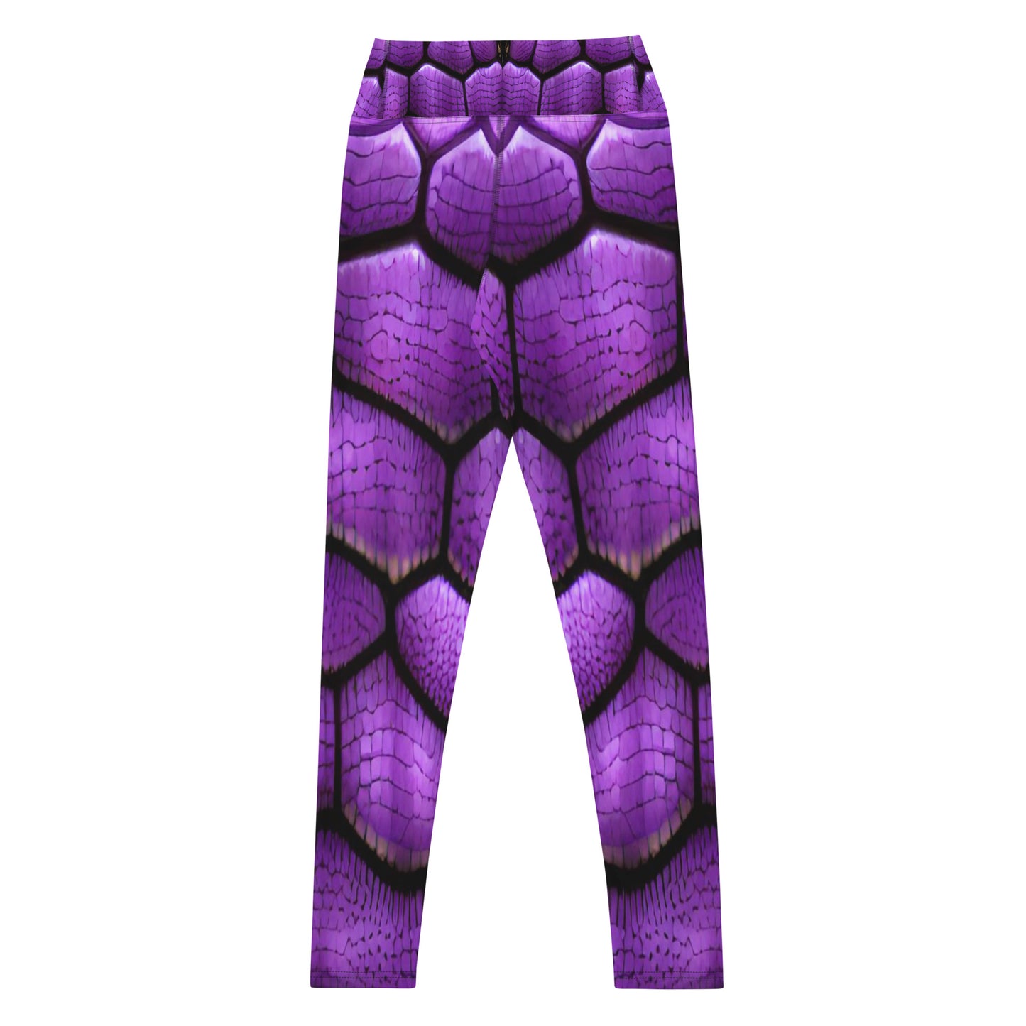 Purple Dragon Scales Custom Print Yoga Leggings