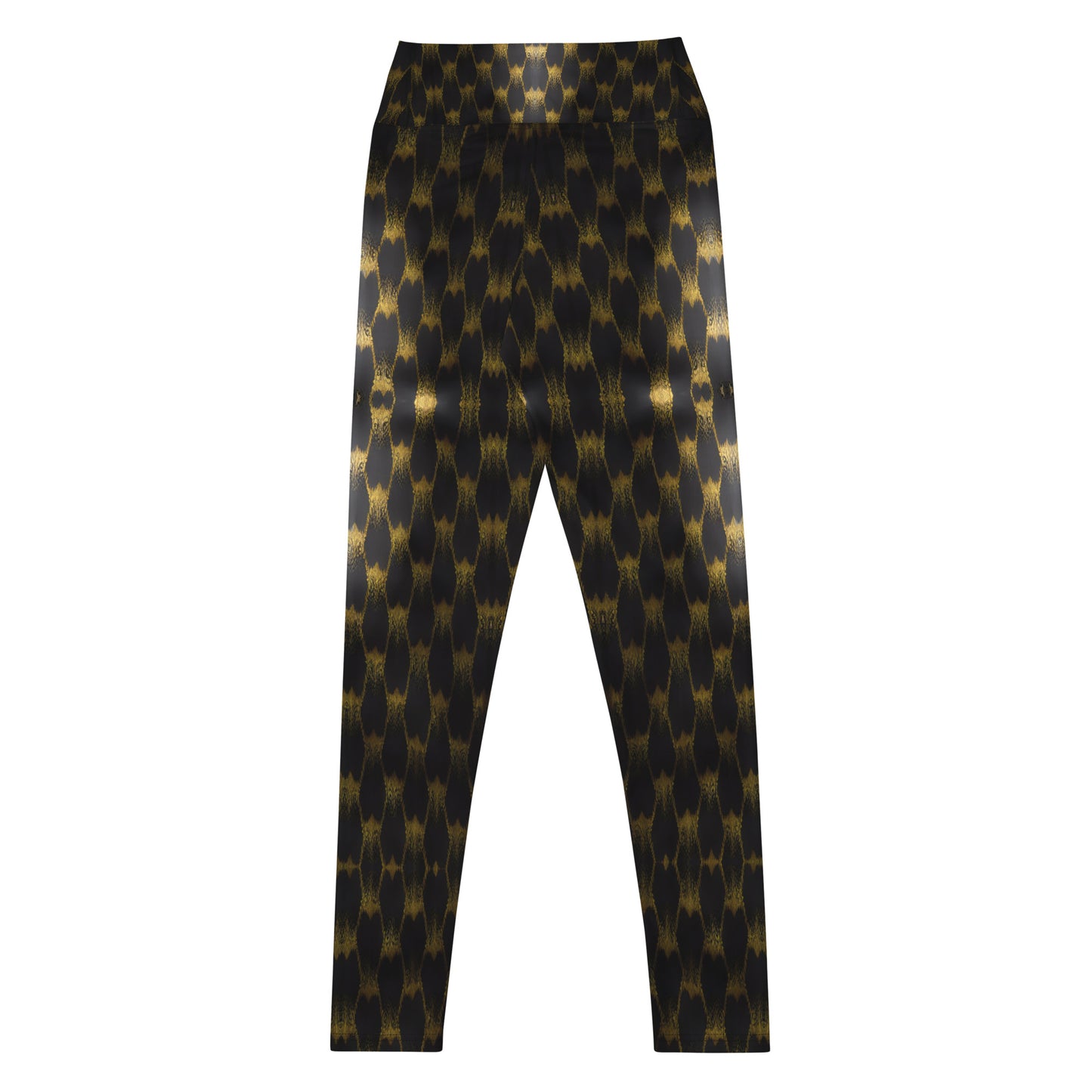 Exotic Gold Knots Print Yoga Leggings For Women