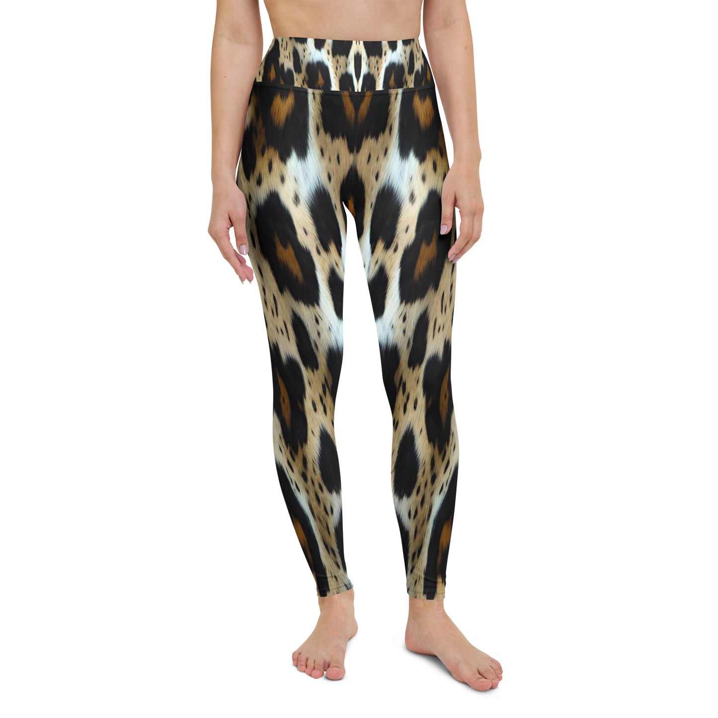 Leopard Print High Waist Yoga Leggings For Women