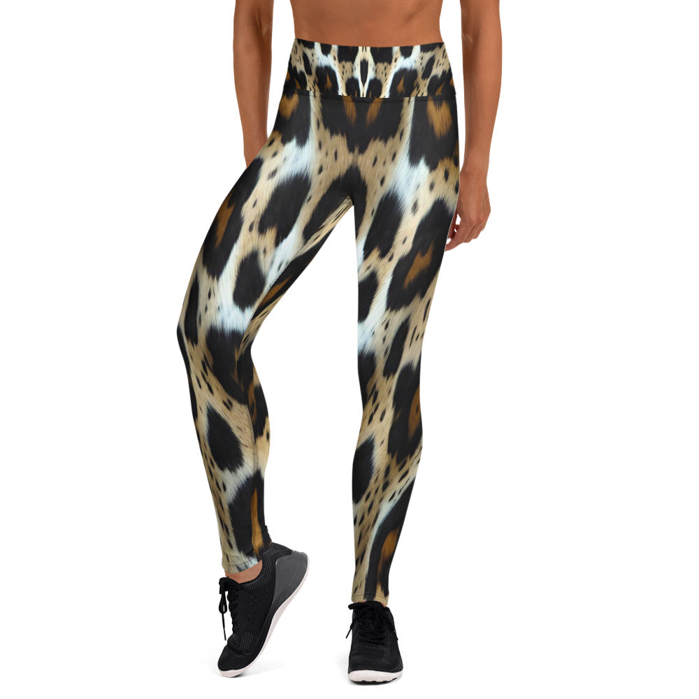 Leopard Print High Waist Yoga Leggings For Women