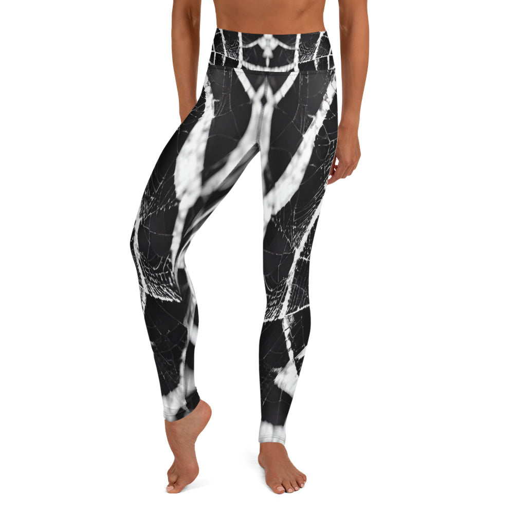 Spiderweb Printed Yoga Leggings For Women