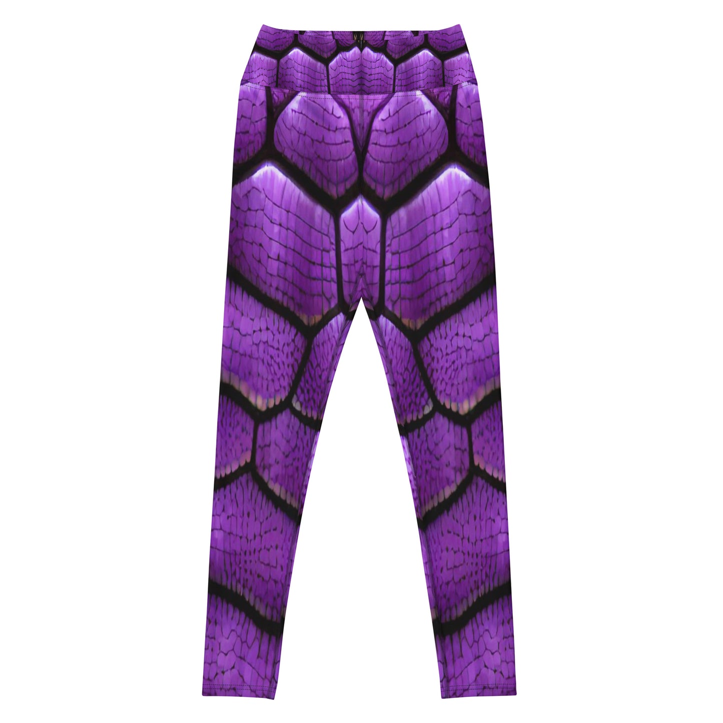 Purple Dragon Scales Custom Print Yoga Leggings