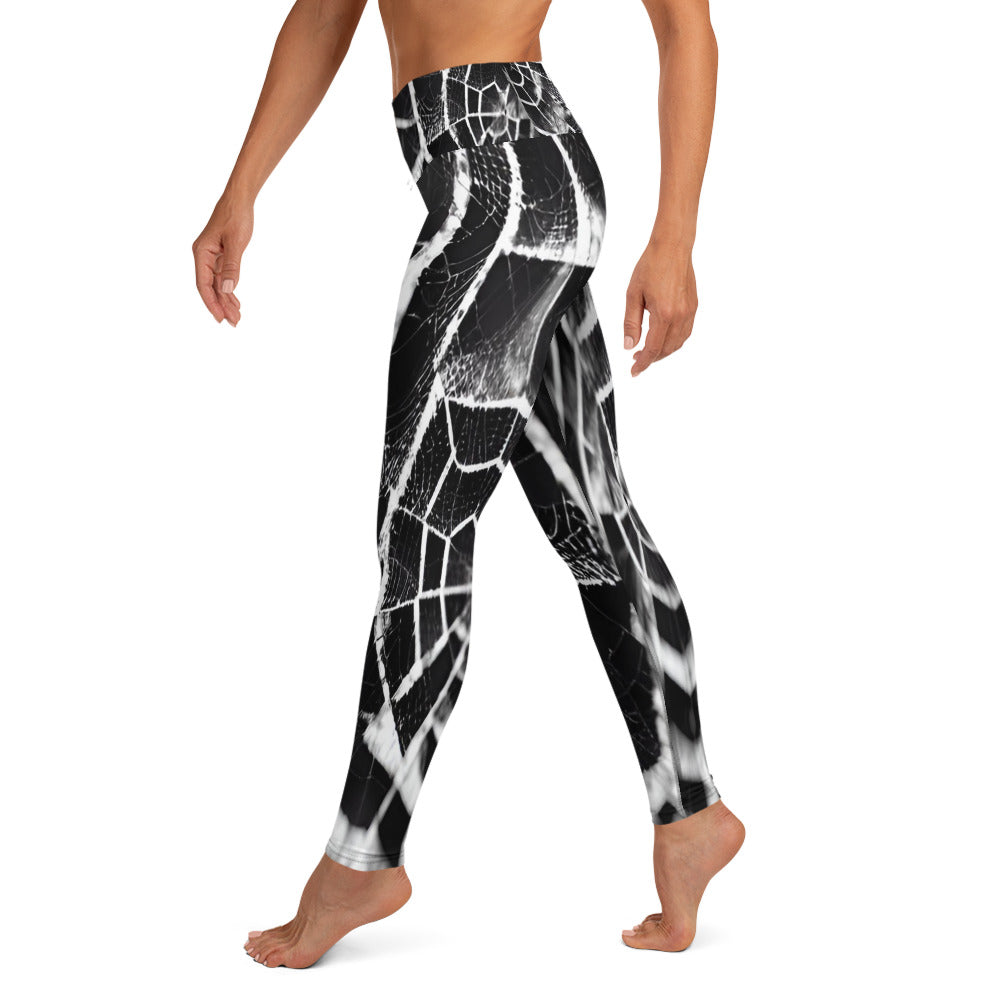 Spiderweb Printed Yoga Leggings For Women