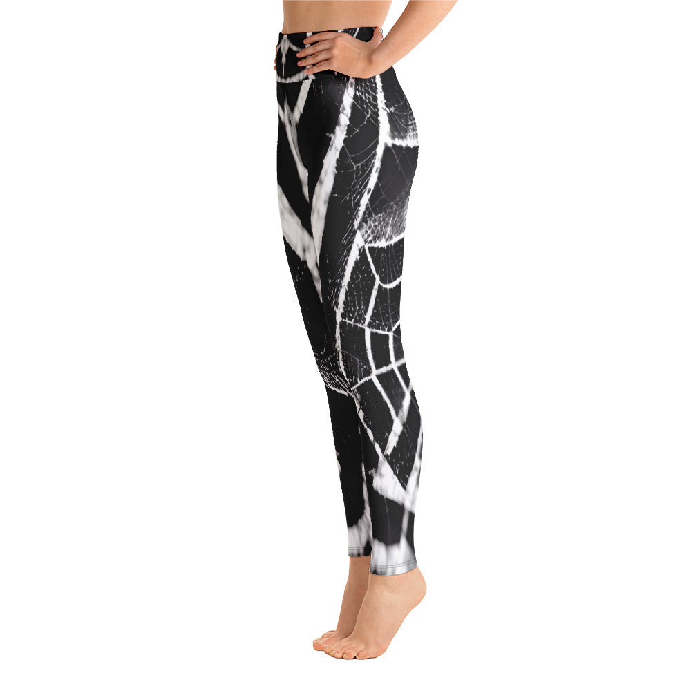 Spiderweb Printed Yoga Leggings For Women