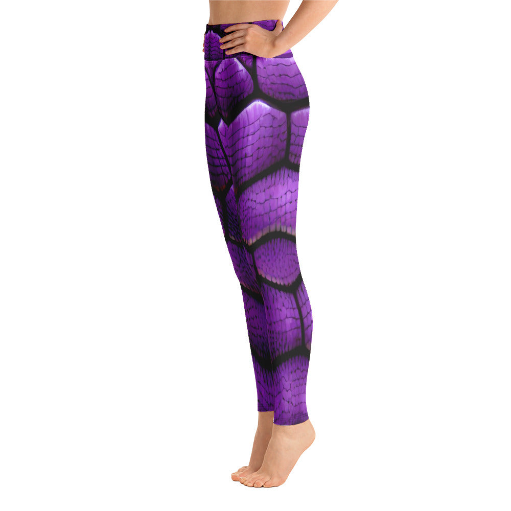 Purple Dragon Scales Custom Print Yoga Leggings