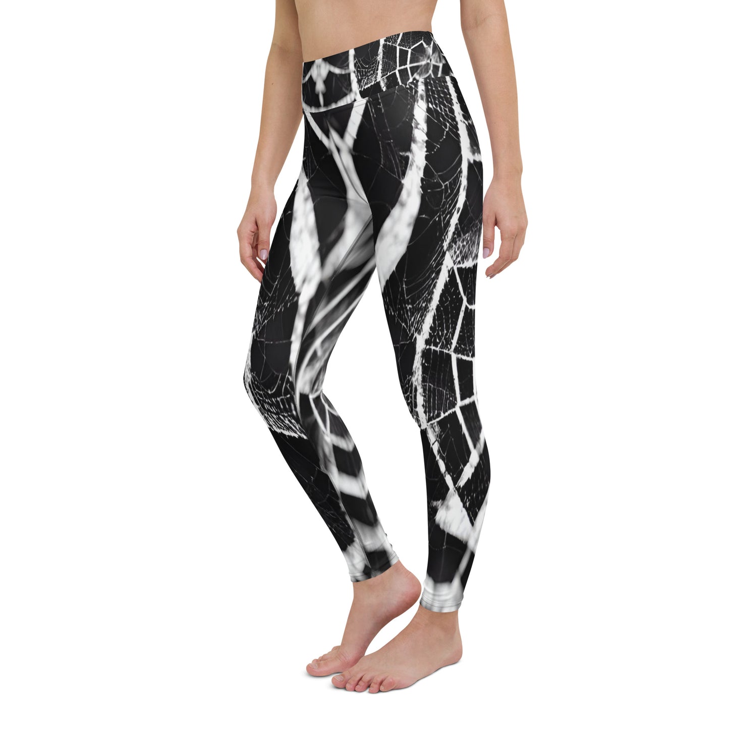 Spiderweb Printed Yoga Leggings For Women