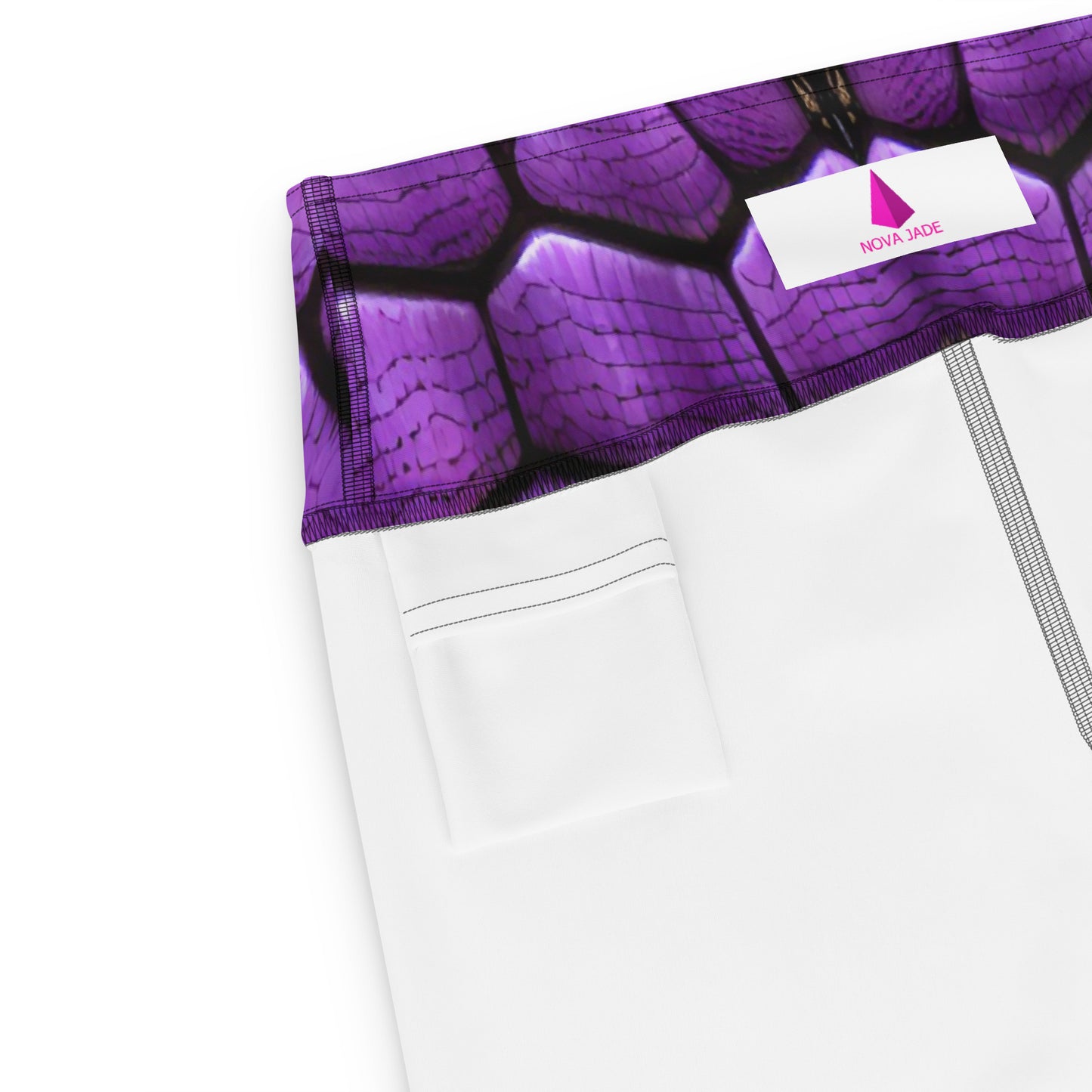 Purple Dragon Scales Custom Print Yoga Leggings