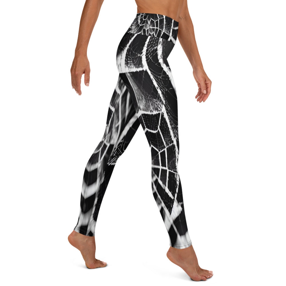 Spiderweb Printed Yoga Leggings For Women