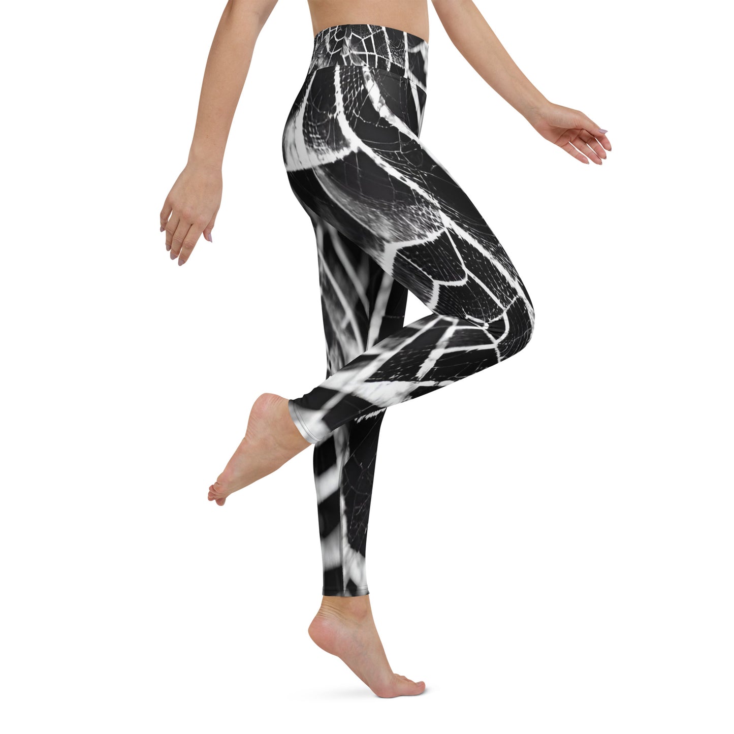 Spiderweb Printed Yoga Leggings For Women