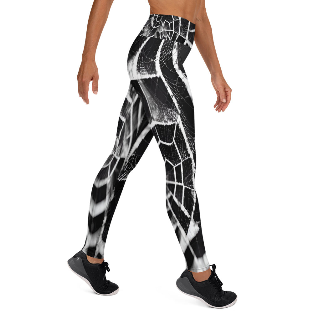 Spiderweb Printed Yoga Leggings For Women