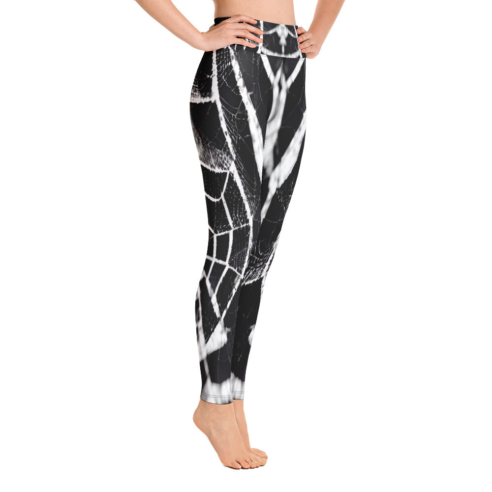 Spiderweb Printed Yoga Leggings For Women