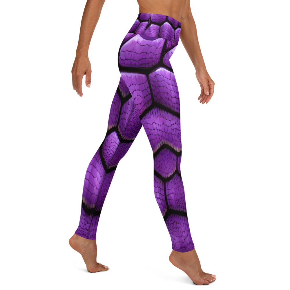 Purple Dragon Scales Custom Print Yoga Leggings
