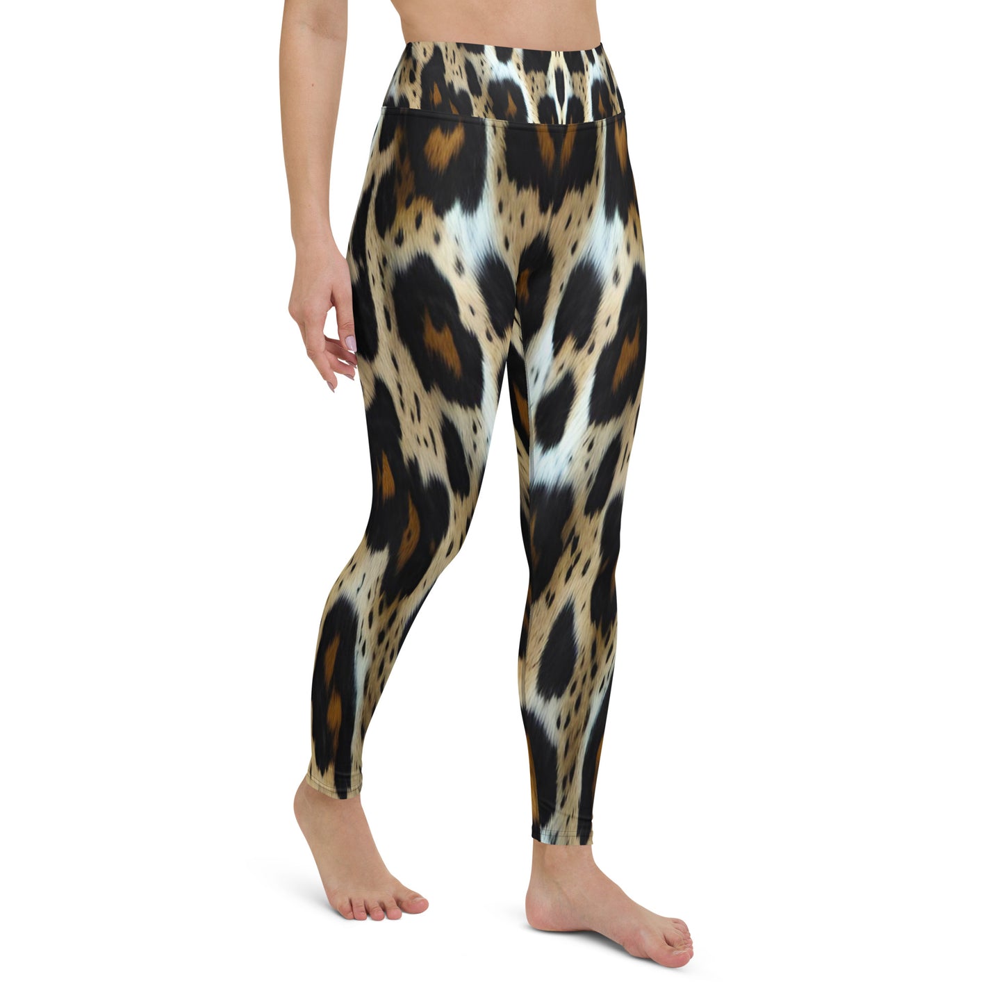 Leopard Print High Waist Yoga Leggings For Women