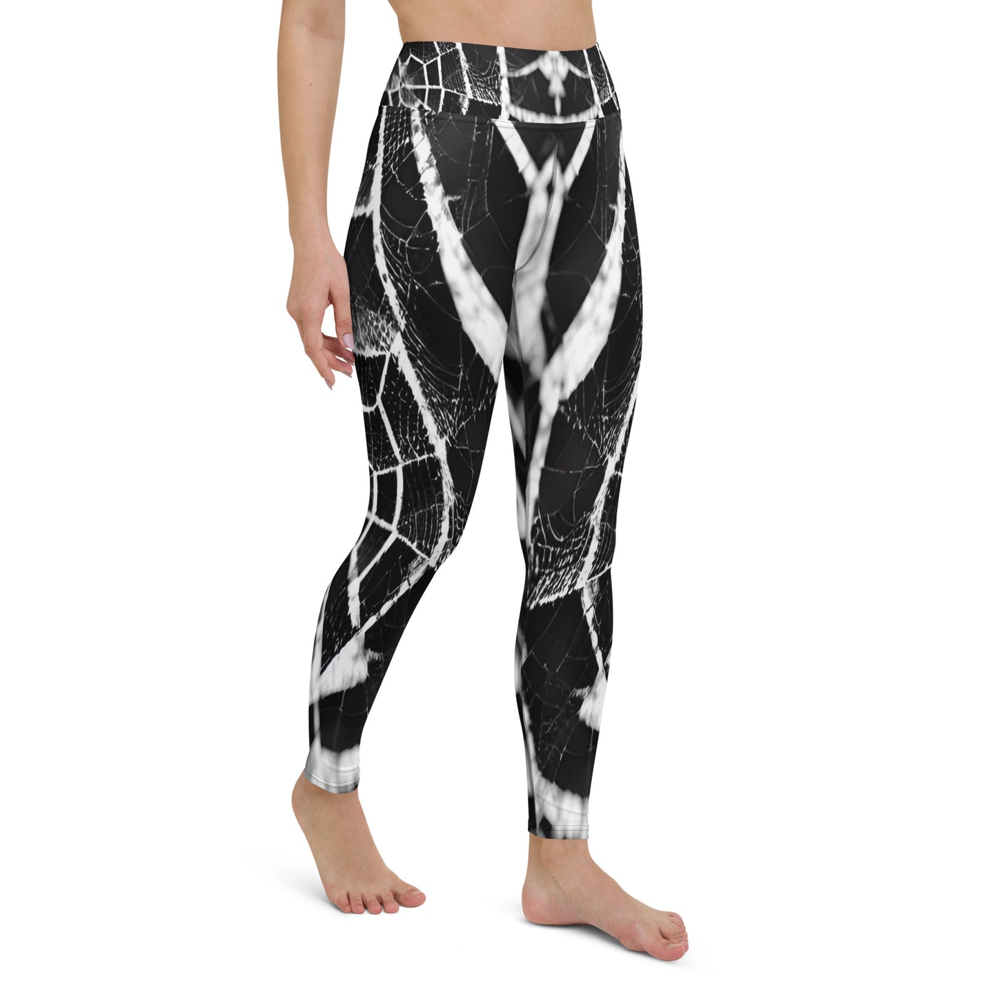 Spiderweb Printed Yoga Leggings For Women