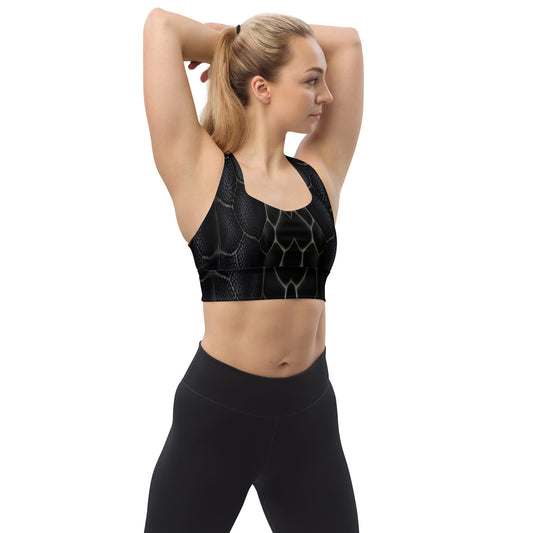 Copperhead Snake Print Sports Bra For Women