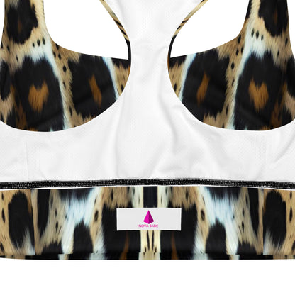 Leopard Print Premium Longline Sports Bra