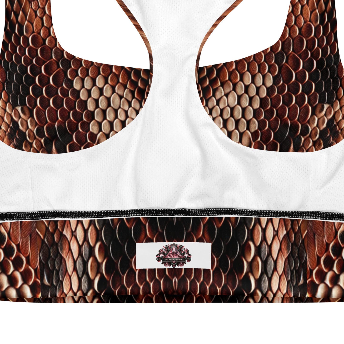 Copperhead Snake Print Sports Bra For Women