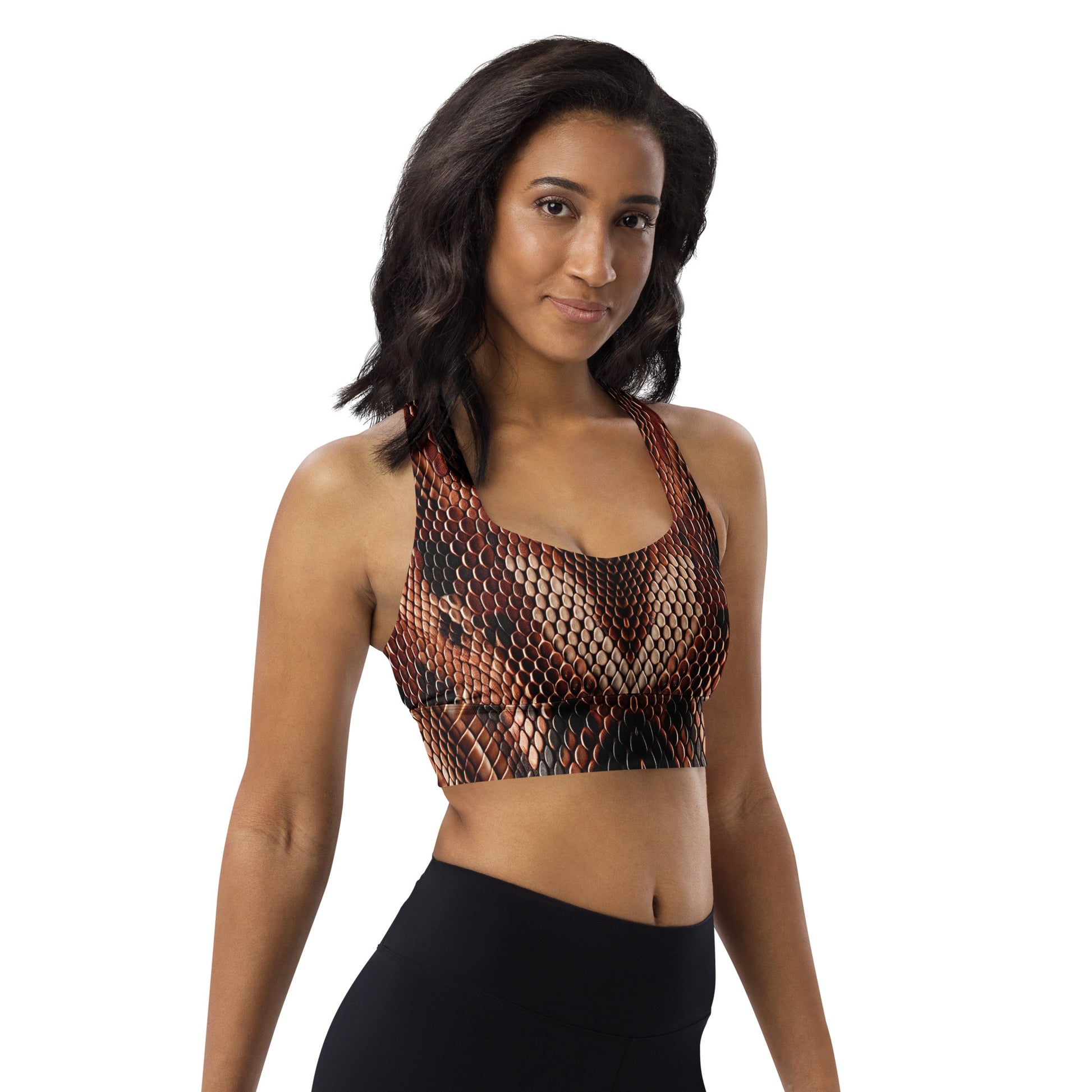 Lava Print Padded Sports Bra