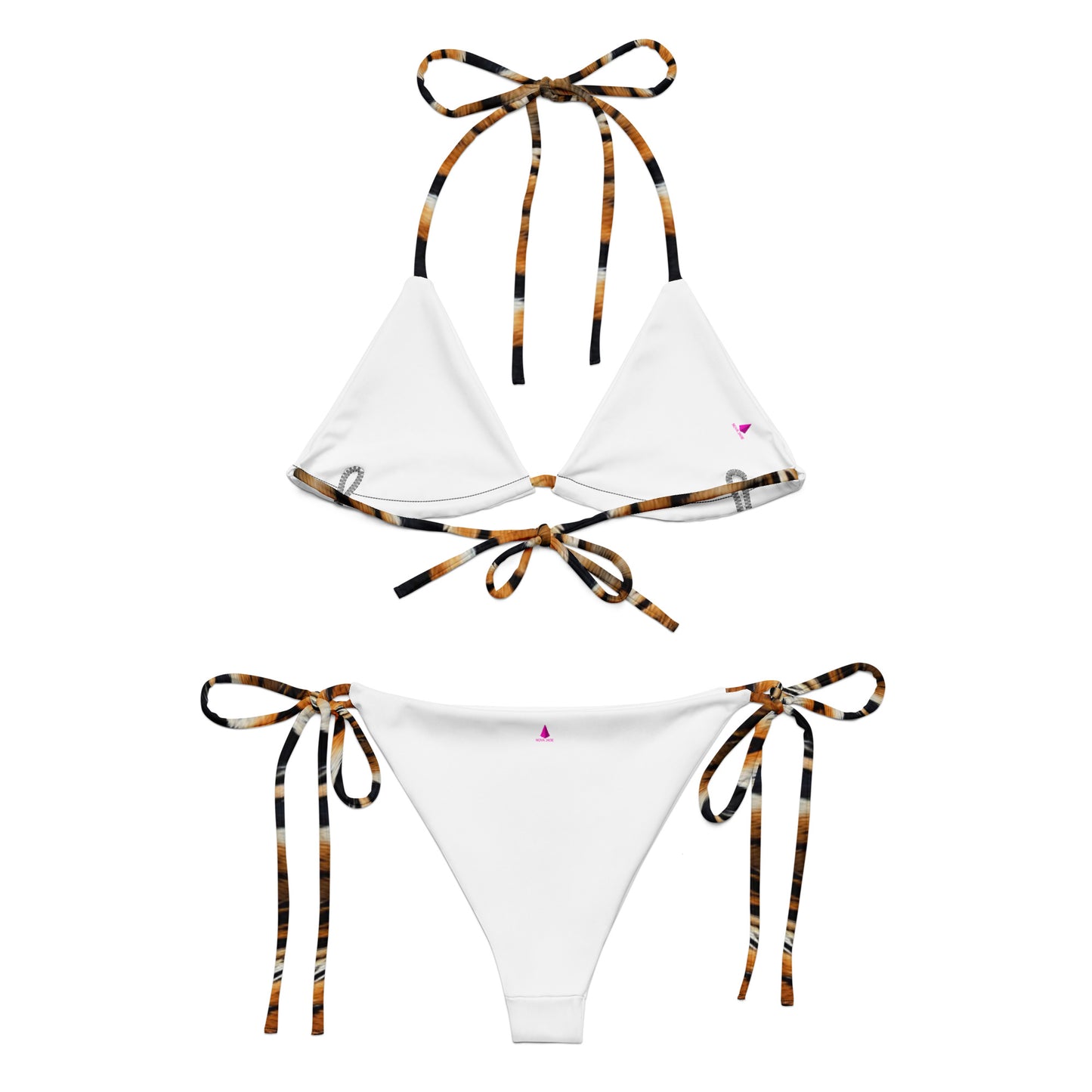 Tiger Fur Custom Print String Bikini