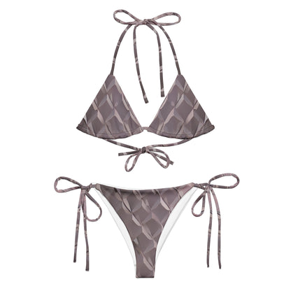 Diamond Plate Pattern Custom Print String Bikini