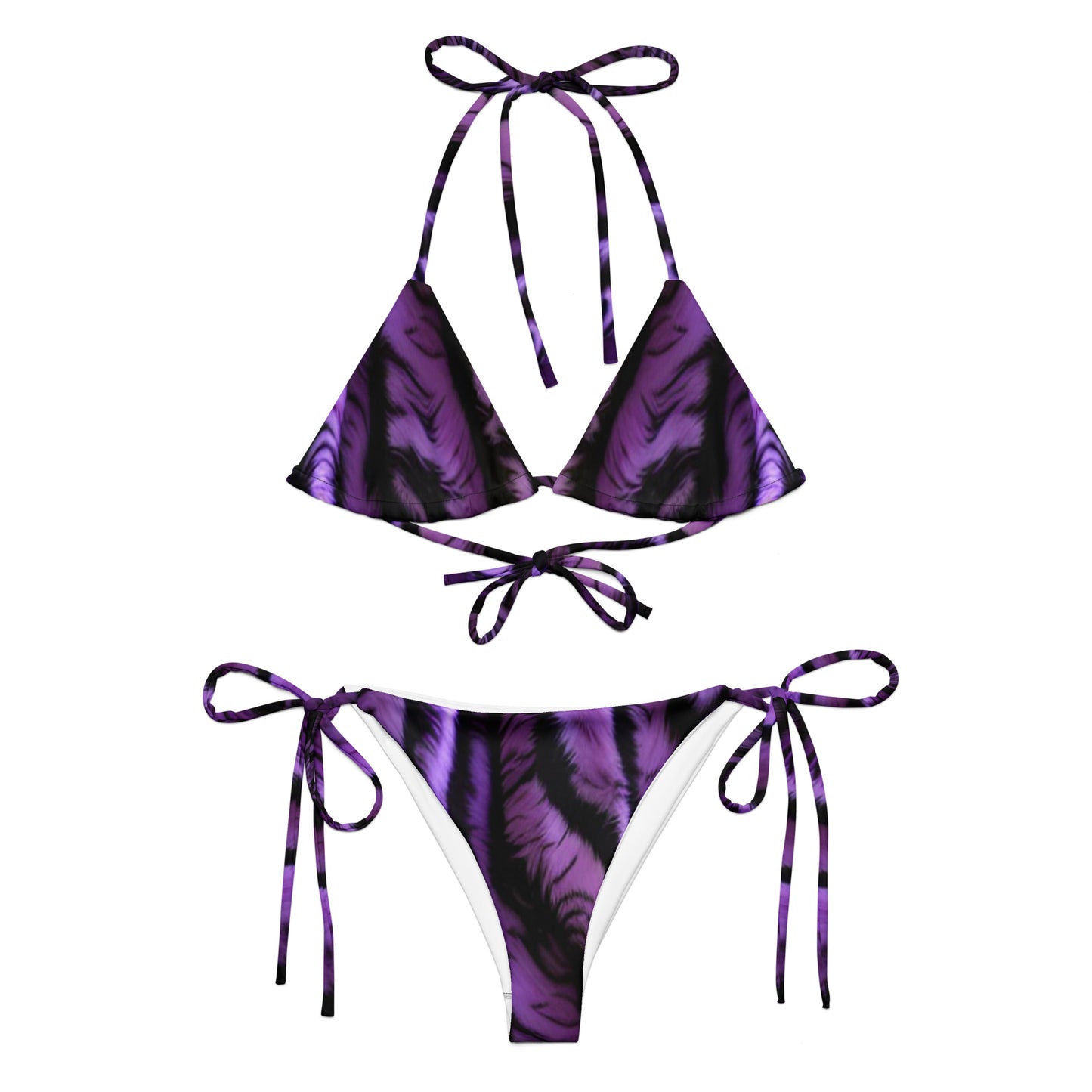 Purple Tiger Custom Print String Bikini