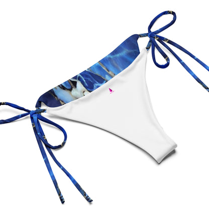 Blue Marble Custom Print String Bikini