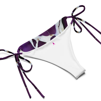 Purple Marble Custom Print String Bikini