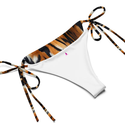 Tiger Fur Custom Print String Bikini