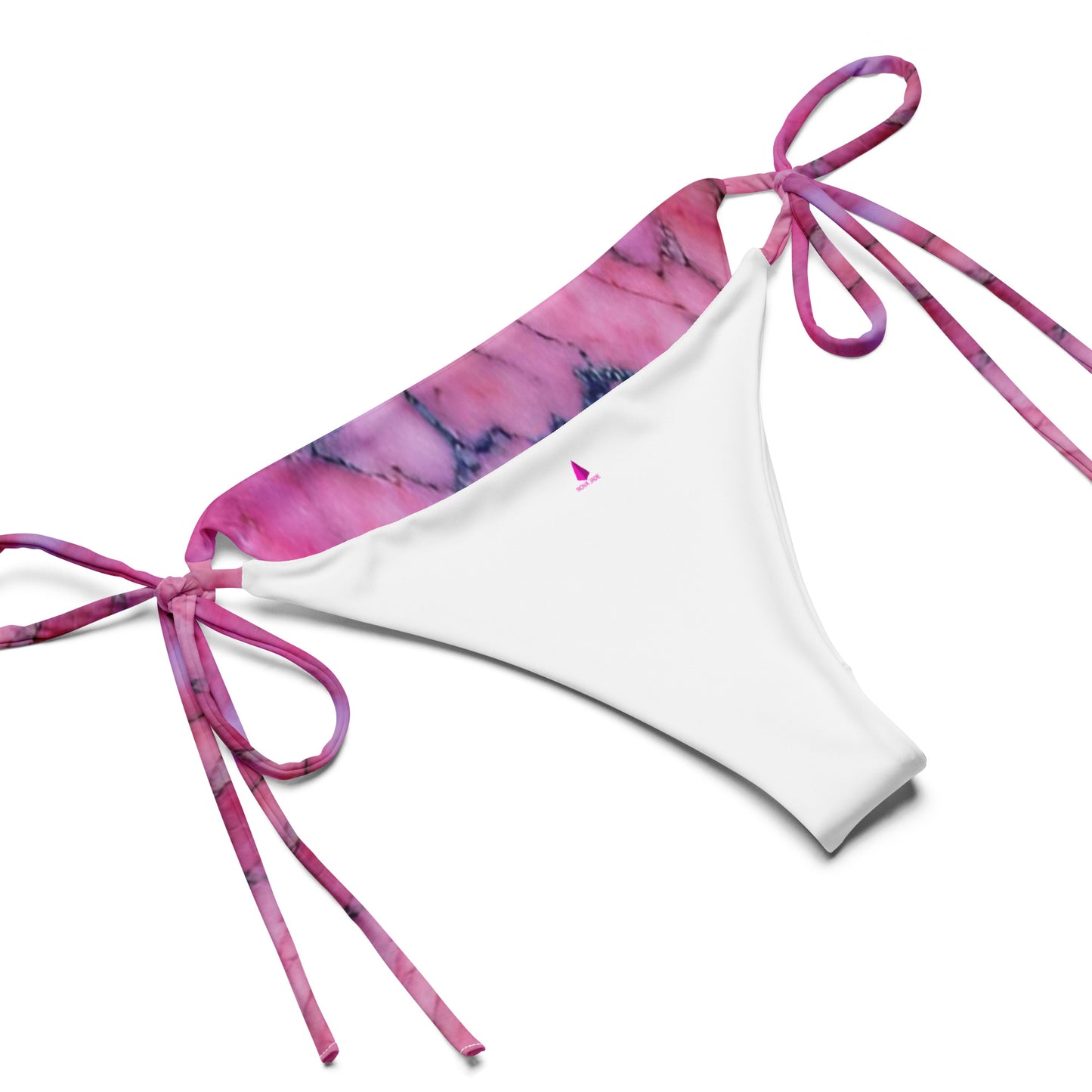 Pink Marble Custom Print String Bikini